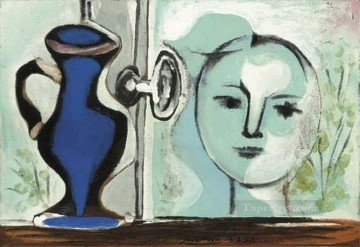 highwaymen attacking a coach (robbery of the coach) Painting - Head in front of the window 1937 cubist Pablo Picasso